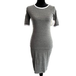LULAROE Size XXS Heather Grey Ringer Tee Style Julia Dress